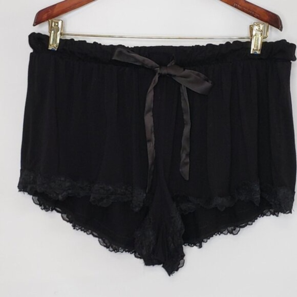 Torrid Sleep Shorts Black Lace Edge